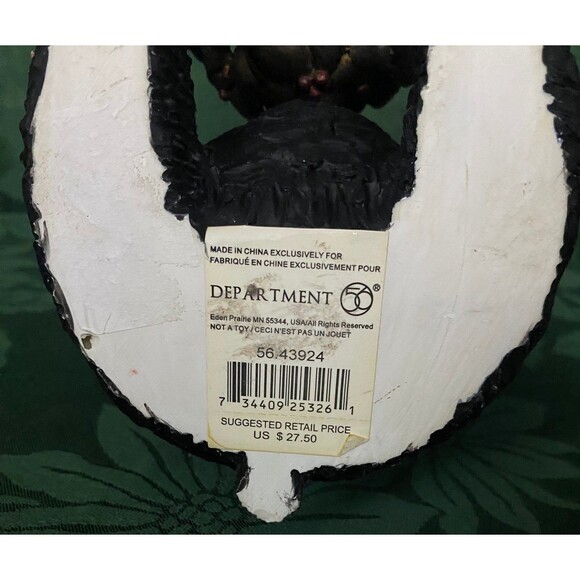 Department 56 Bear Resin Figurine with small metal bowl - Picture 6 of 8